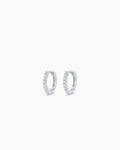 14K White Gold Diamond Pavé Huggies