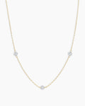 18K Floating Diamond Stationary Trio Necklace
