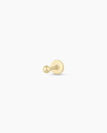 14K Gold Newport Flat Back Single Stud