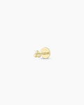 14K Gold Trio Flat Back Single Stud