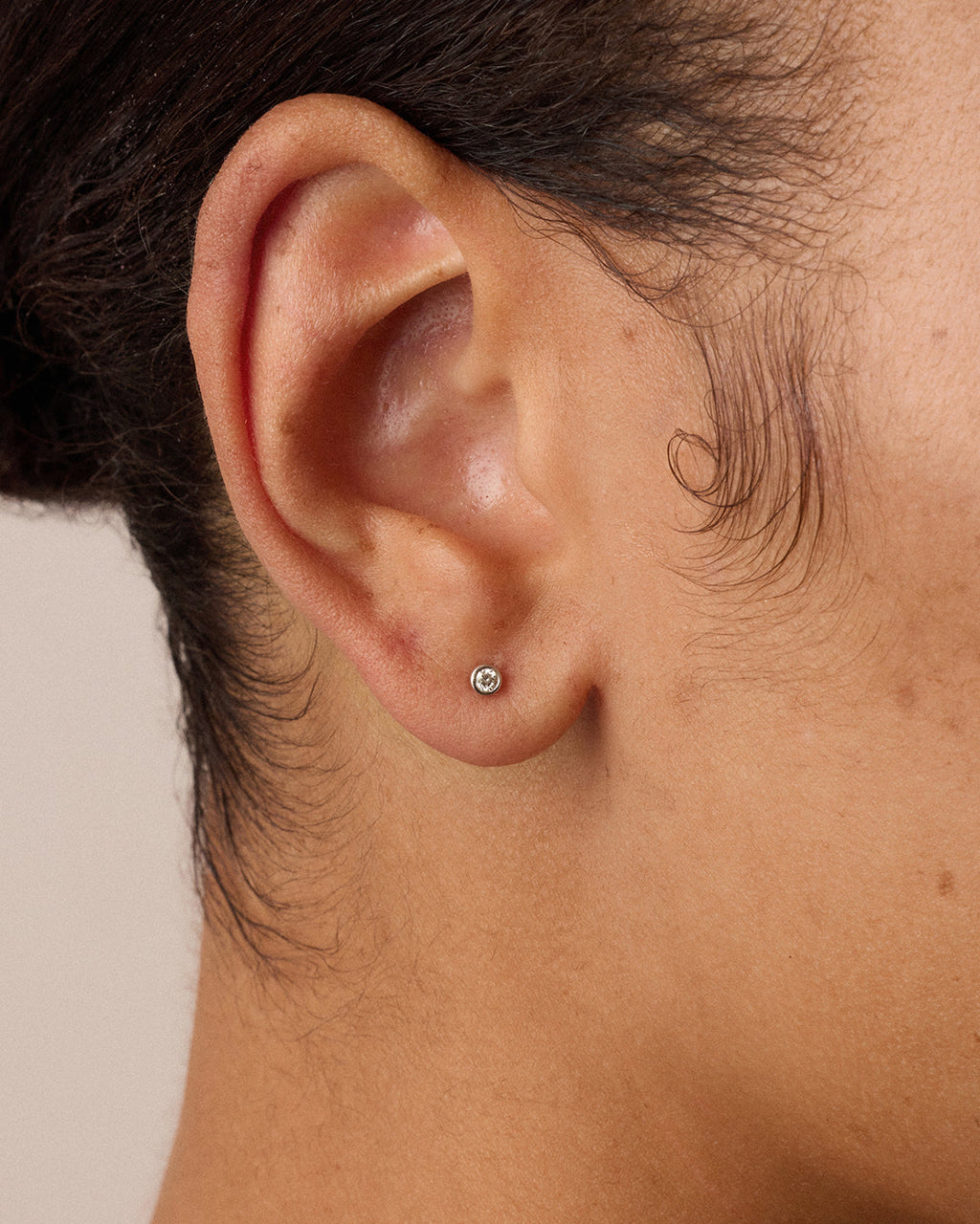 14K Classic Diamond Flat Back Studs
