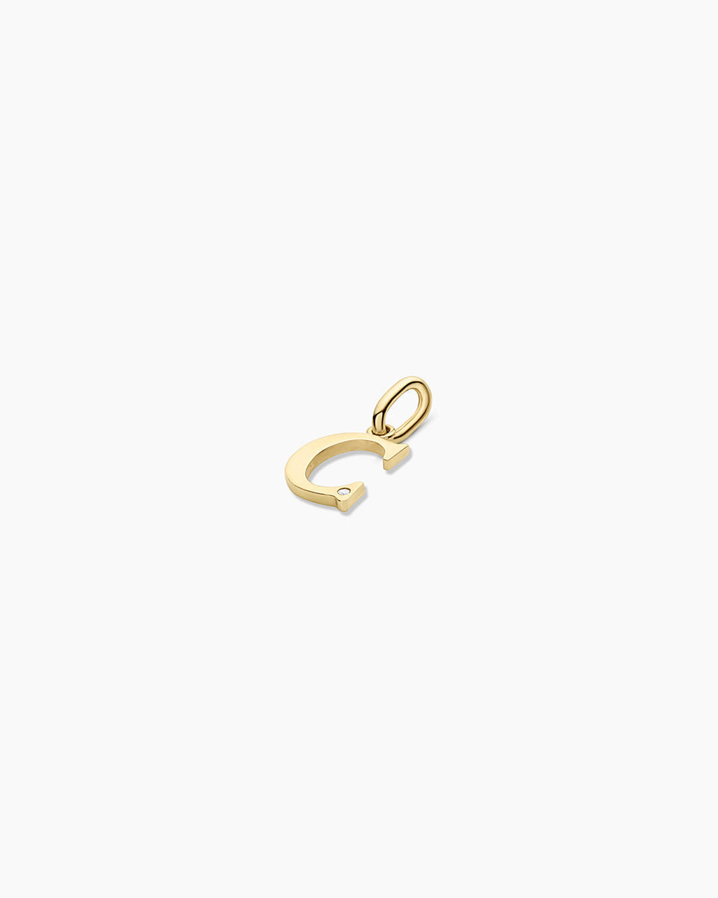 14K Diamond Vintage Alphabet Charm