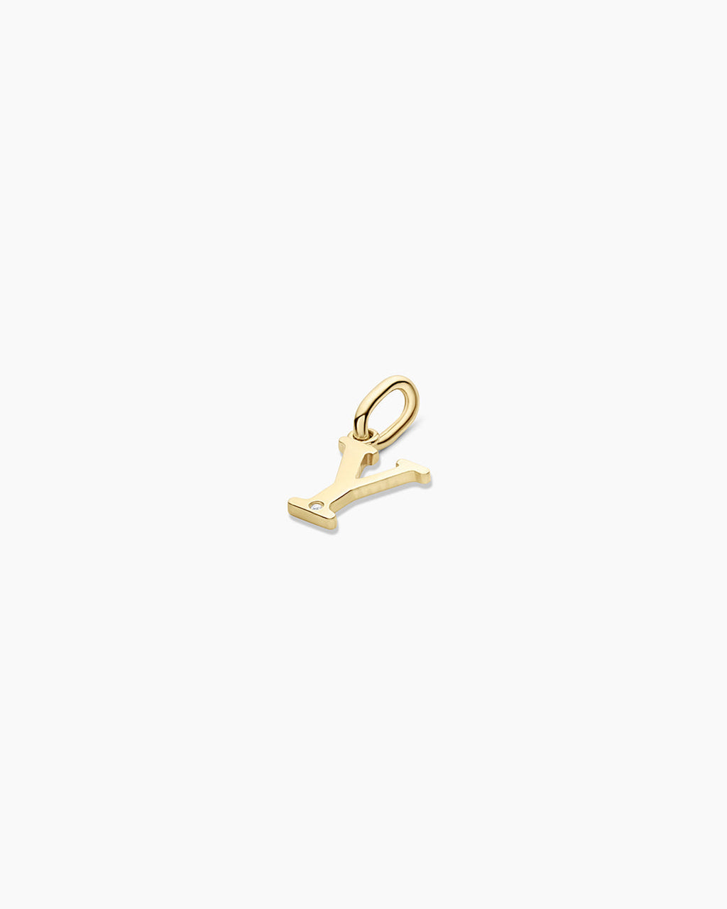 14K Diamond Vintage Alphabet Charm