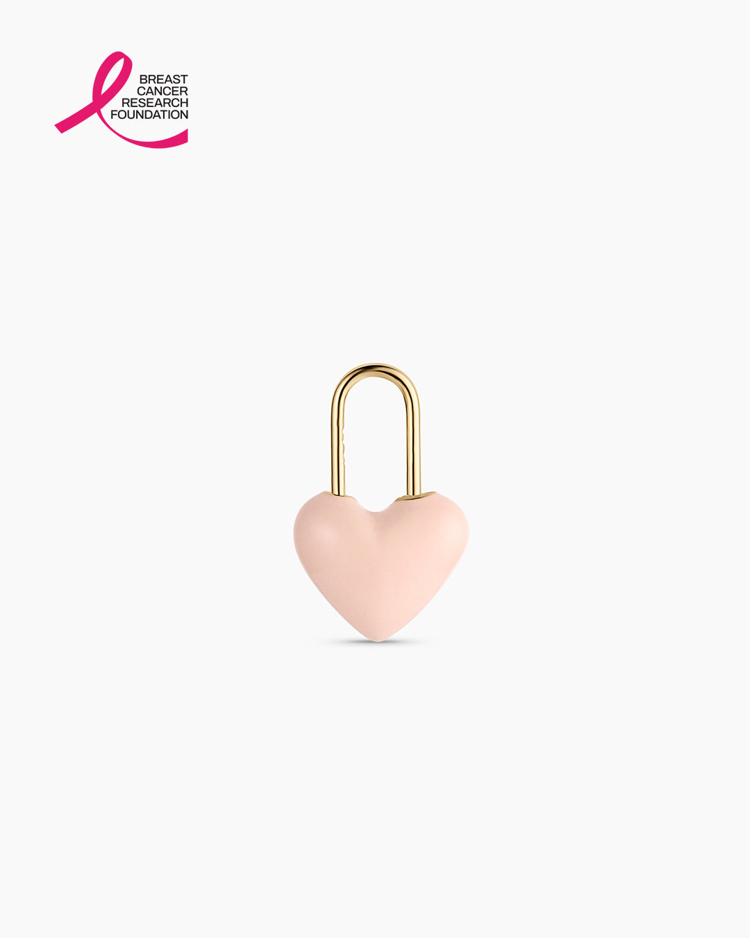 BCRF Heart Padlock Charm