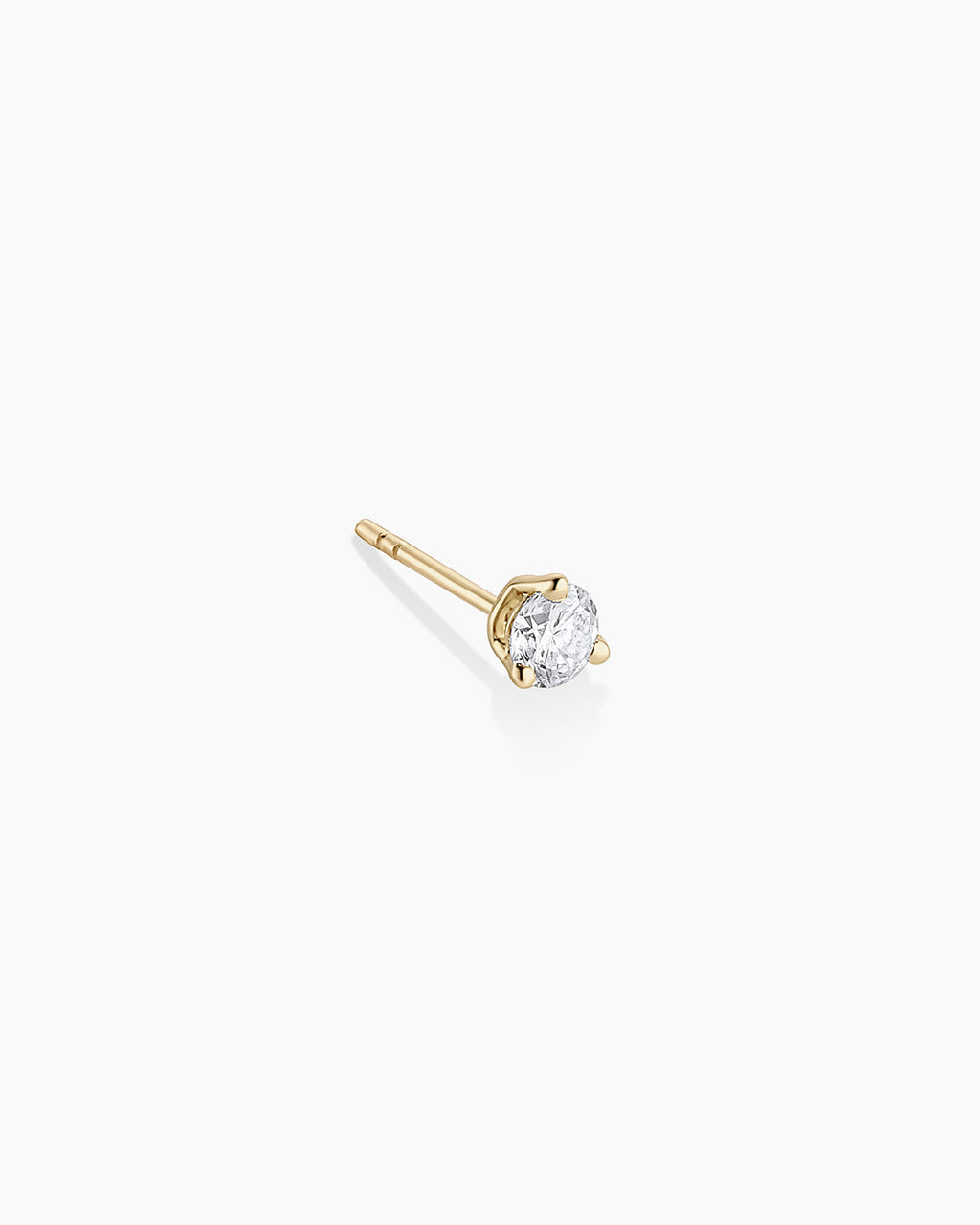 14K Lab Grown Diamond Solitaire Single Stud