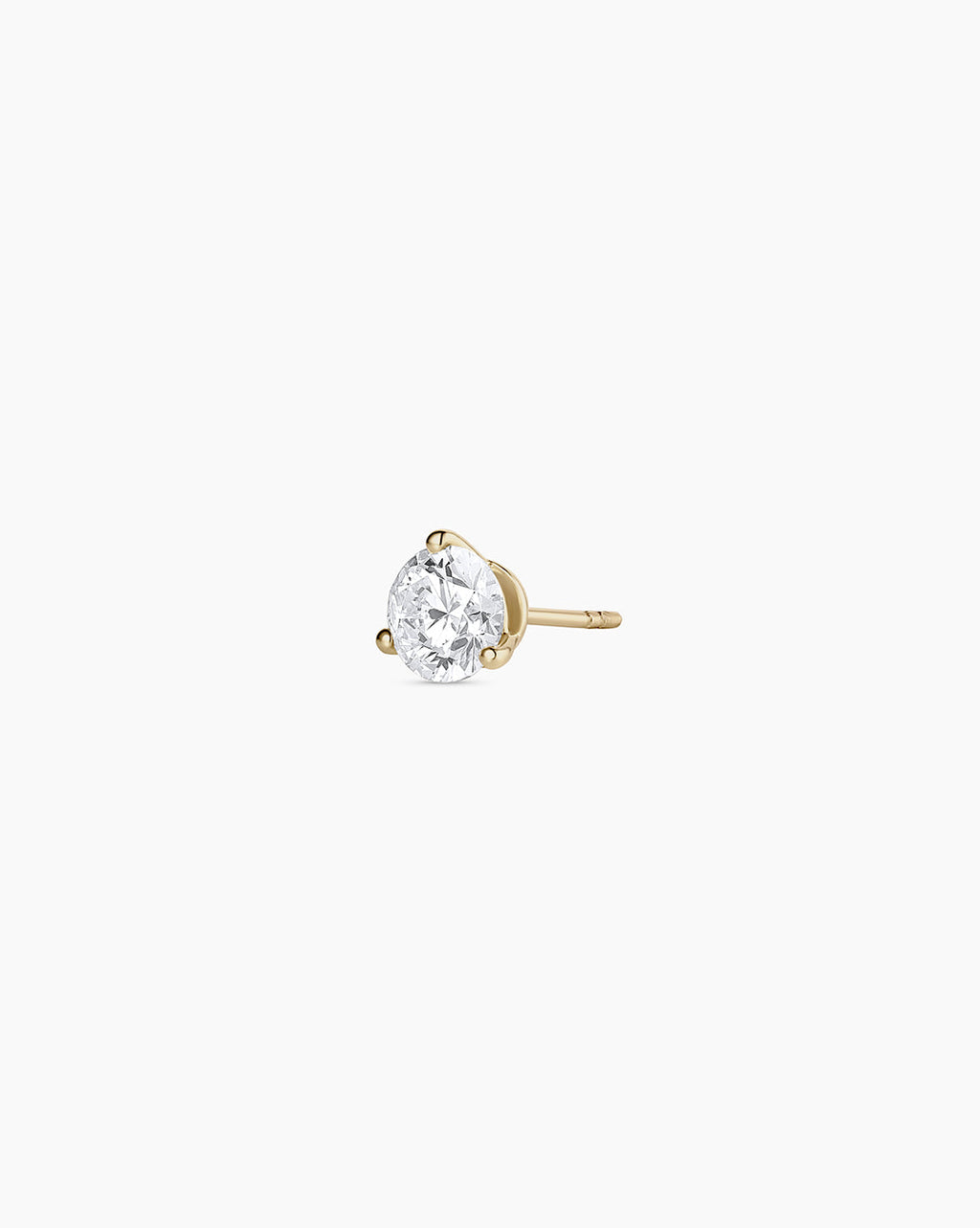 14K Lab Grown Diamond Solitaire Single Stud