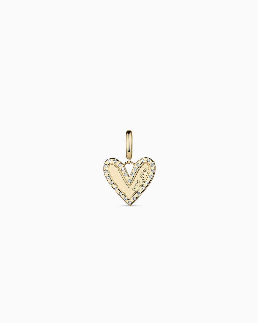 14K Diamond Adore Love Charm
