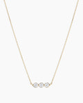 14K Lab Grown Diamond Halo Row Necklace