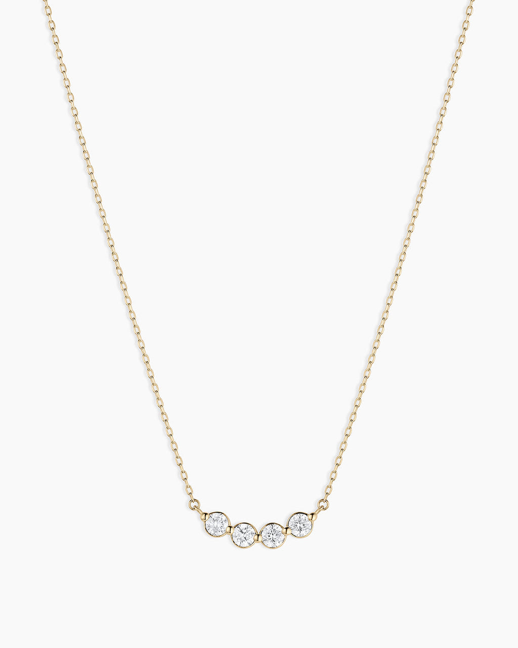 14K Lab Grown Diamond Halo Cluster Necklace