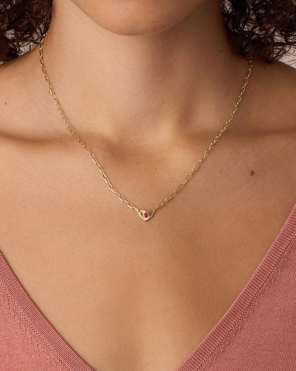 Birthstone Heart Necklace