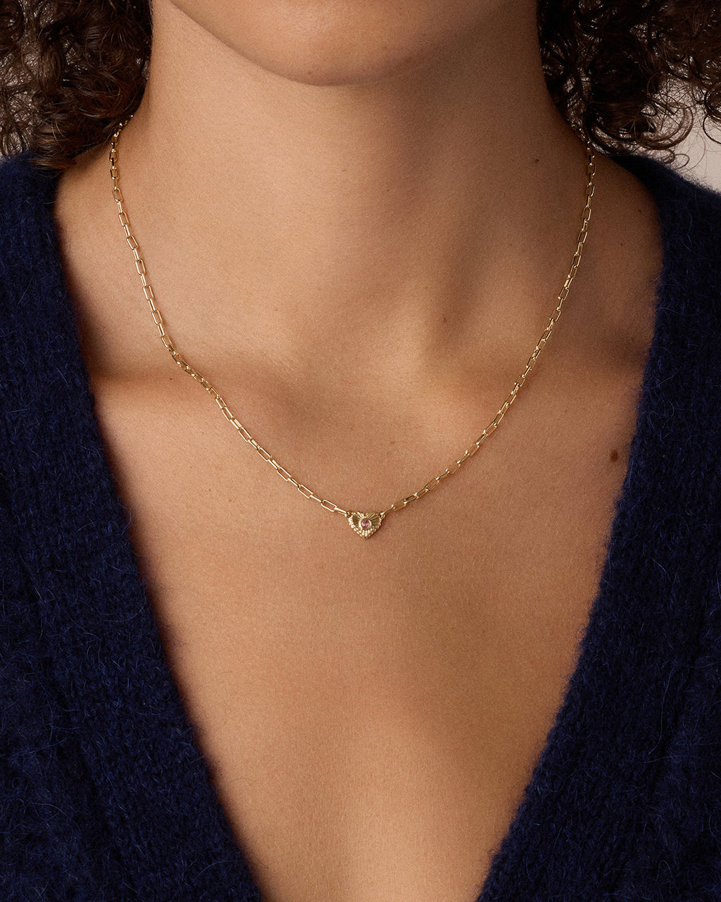 Birthstone Heart Necklace