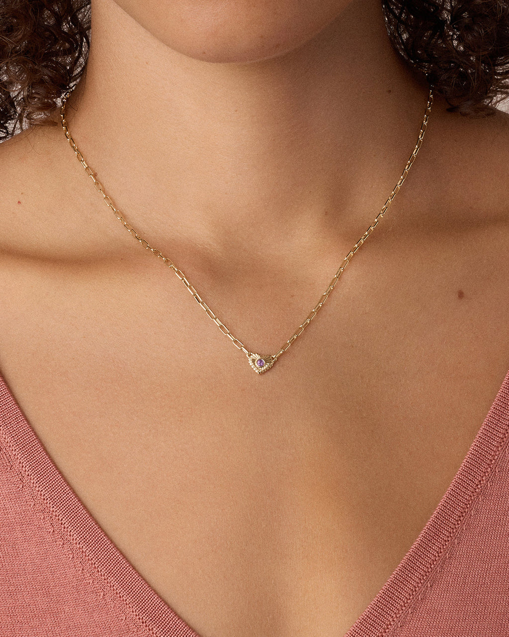 Birthstone Heart Necklace