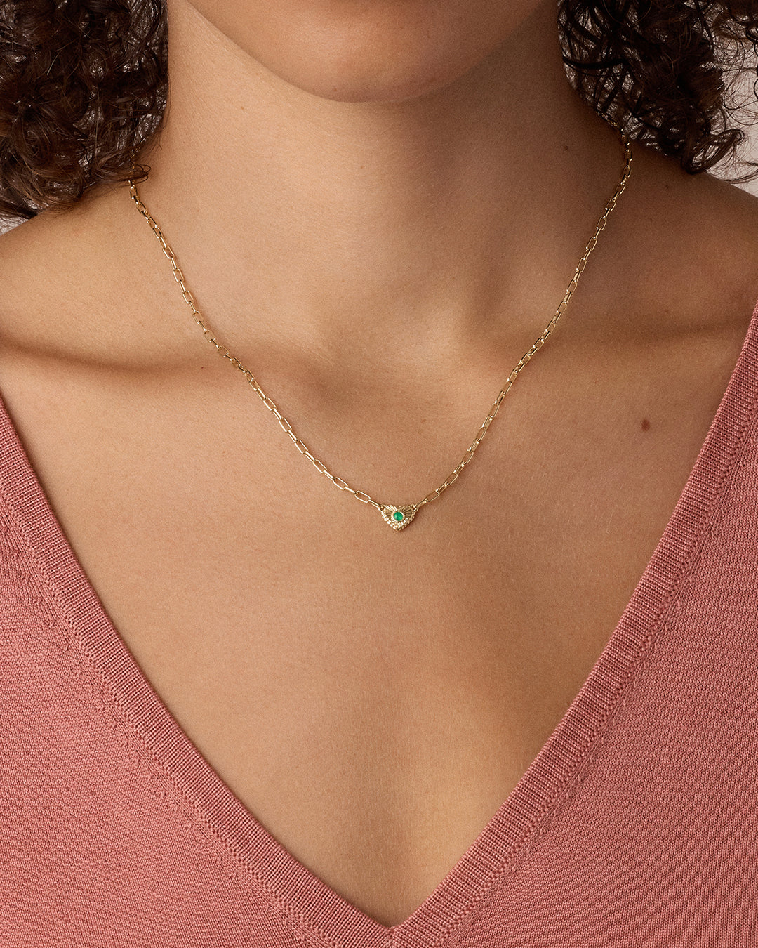 Birthstone Heart Necklace