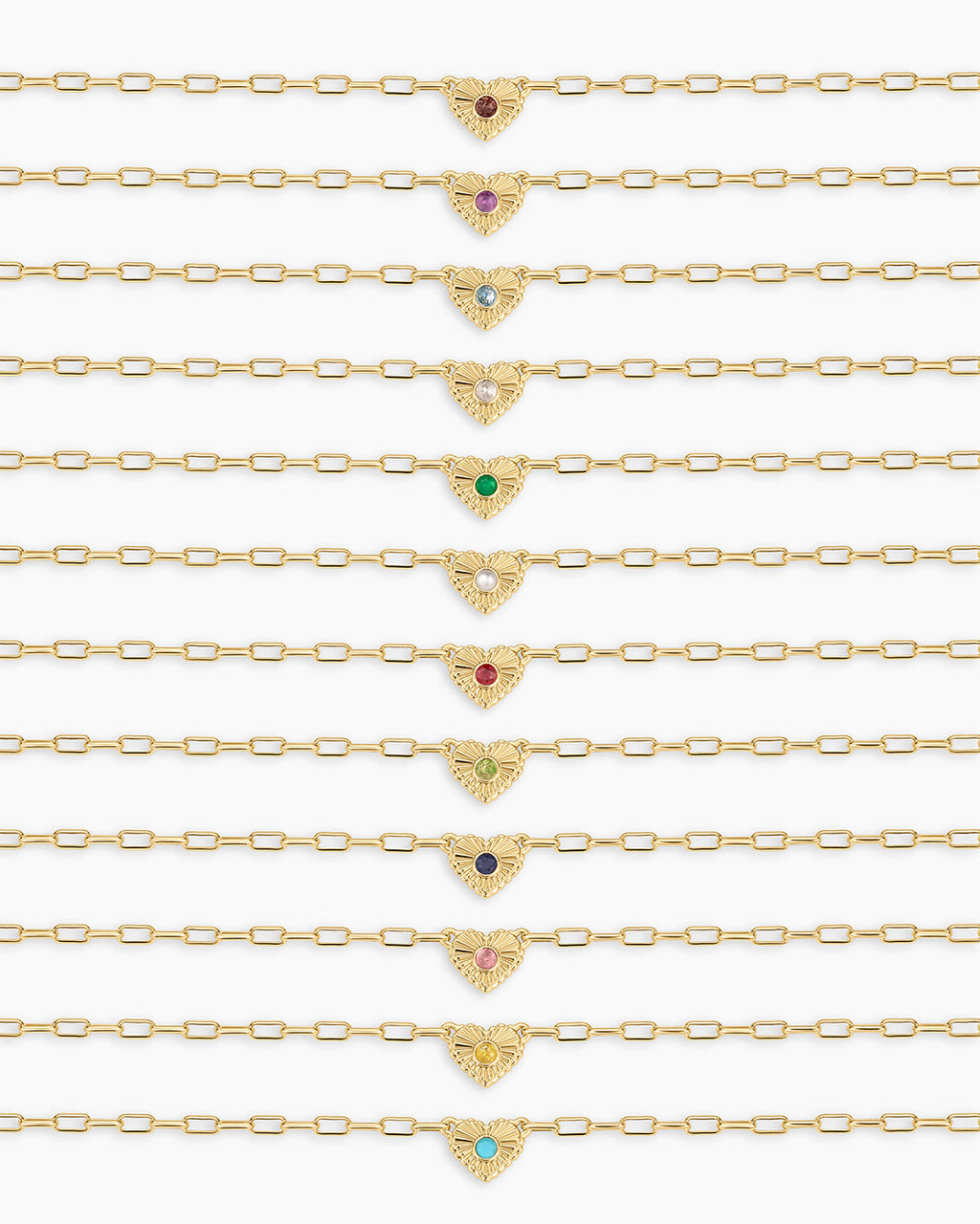 Birthstone Heart Necklace