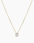 14K Lab Grown Diamond Halo Necklace
