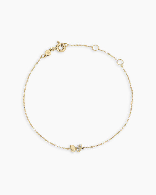 14K Diamond Bond Butterfly Bracelet