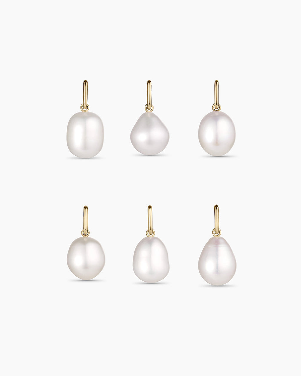 14K Gold Pearl Charm