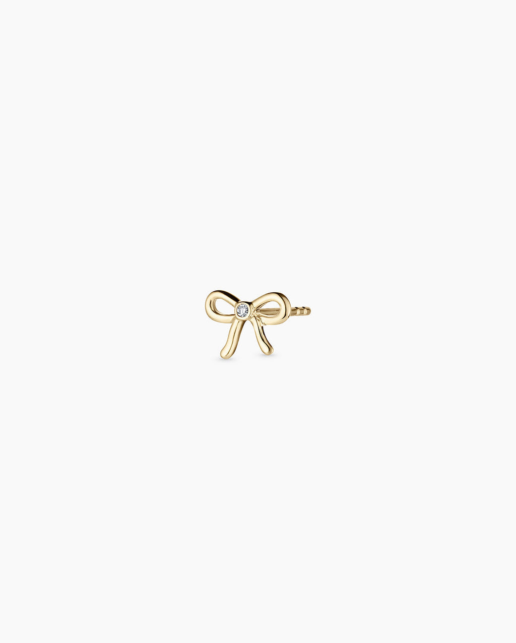 14K Diamond Put a Bow on it Single Stud