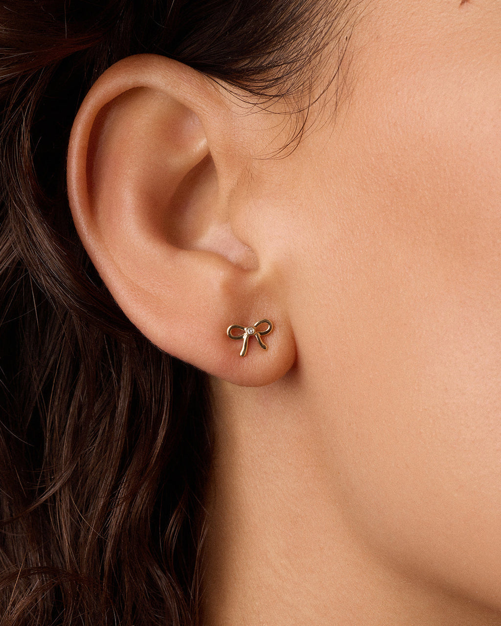 14K Diamond Put a Bow on it Studs