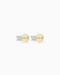 14K Lab Grown Diamond Solitaire Flat Back Studs