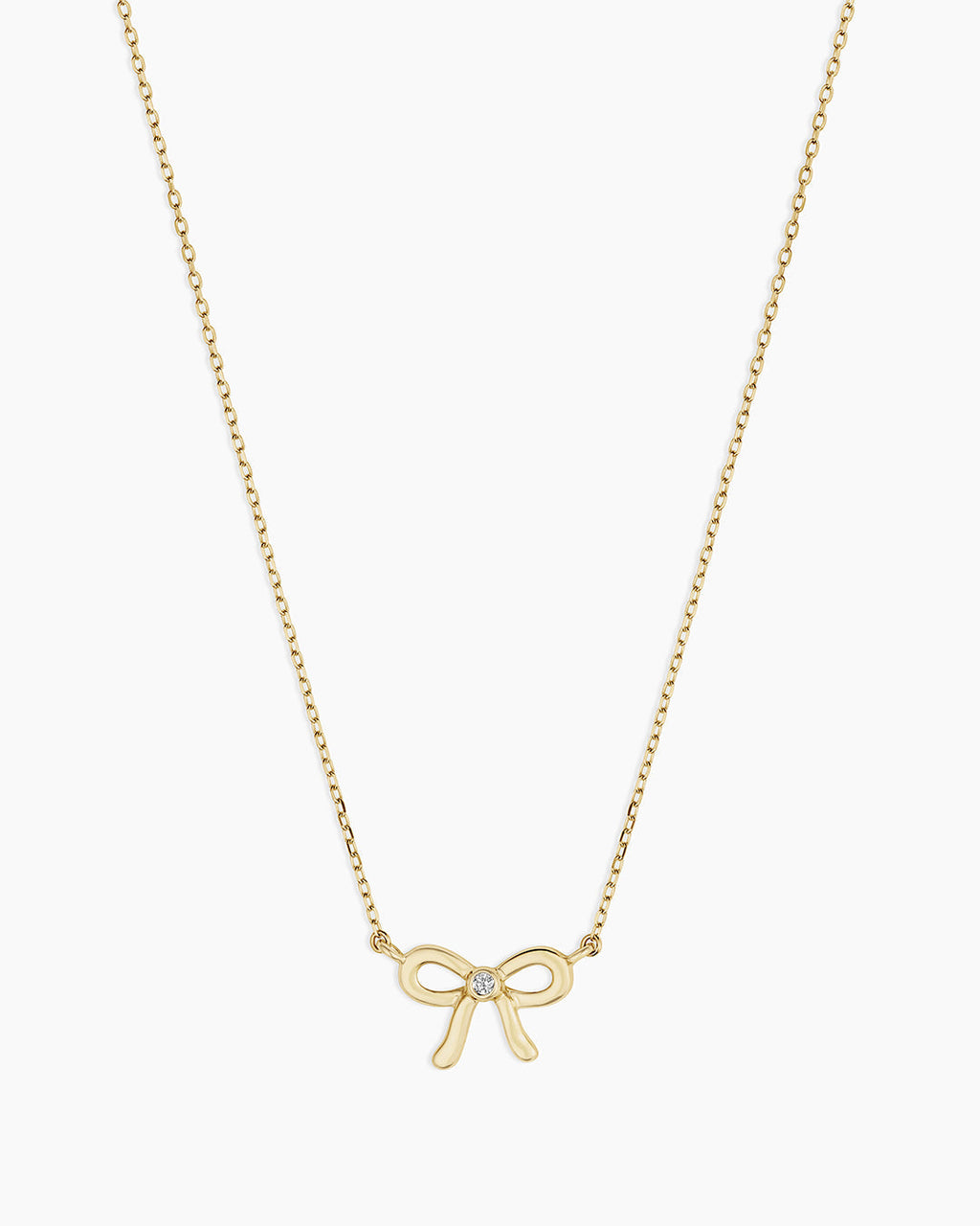 14K Diamond Put a Bow on it Necklace