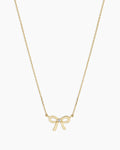14K Diamond Put a Bow on it Necklace