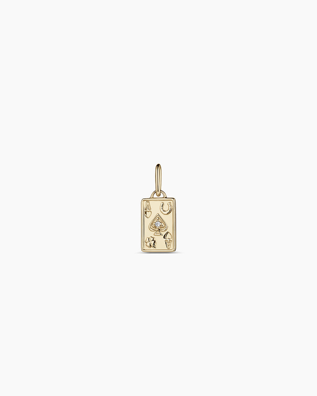 14K Diamond Ace Charm