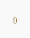 14K Lab Grown Diamond Solitaire Trio Single Huggie
