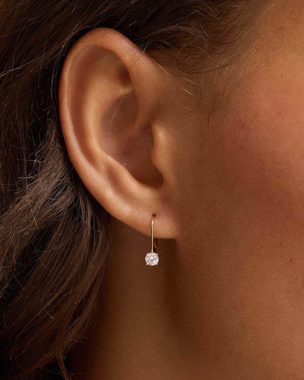 14K Lab Grown Diamond Mercer Drop Single Earring