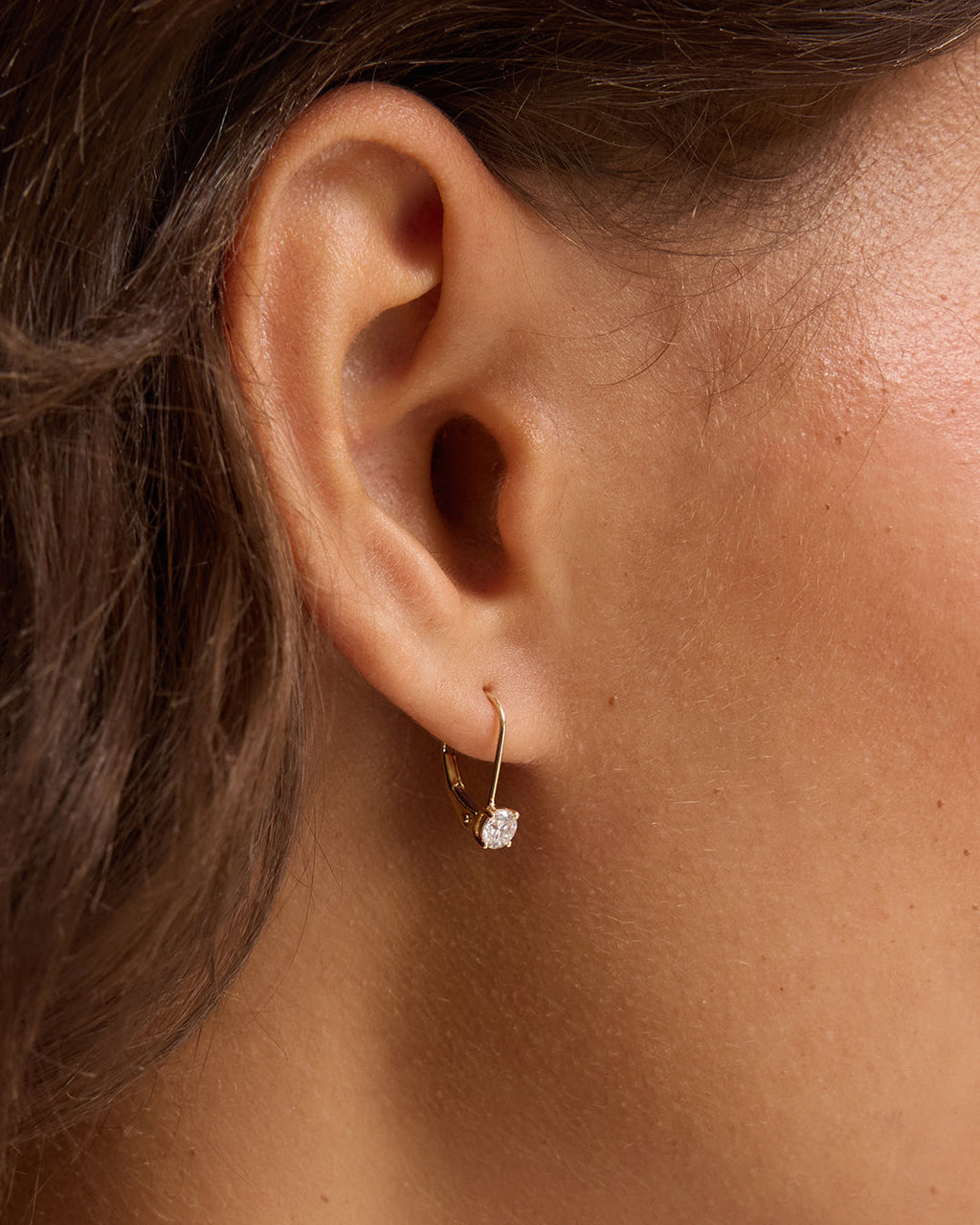 14K Lab Grown Diamond Mercer Drop Single Earring
