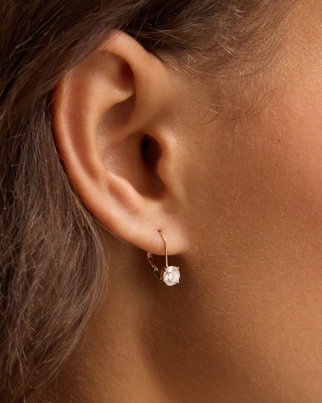14K Lab Grown Diamond Mercer Drop Single Earring