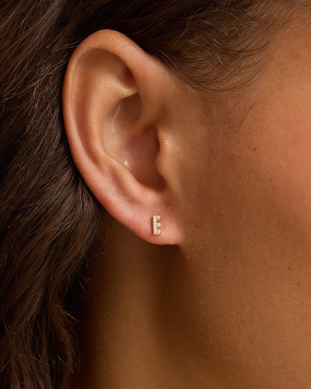 Wilder Shimmer Alphabet Single Stud