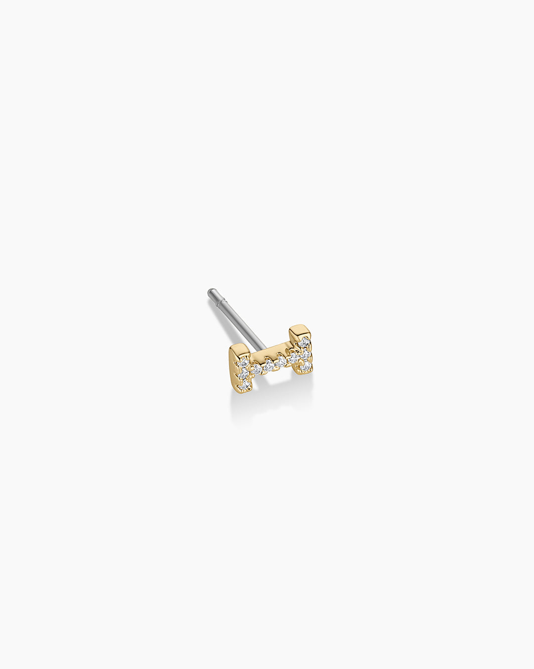 Wilder Shimmer Alphabet Single Stud