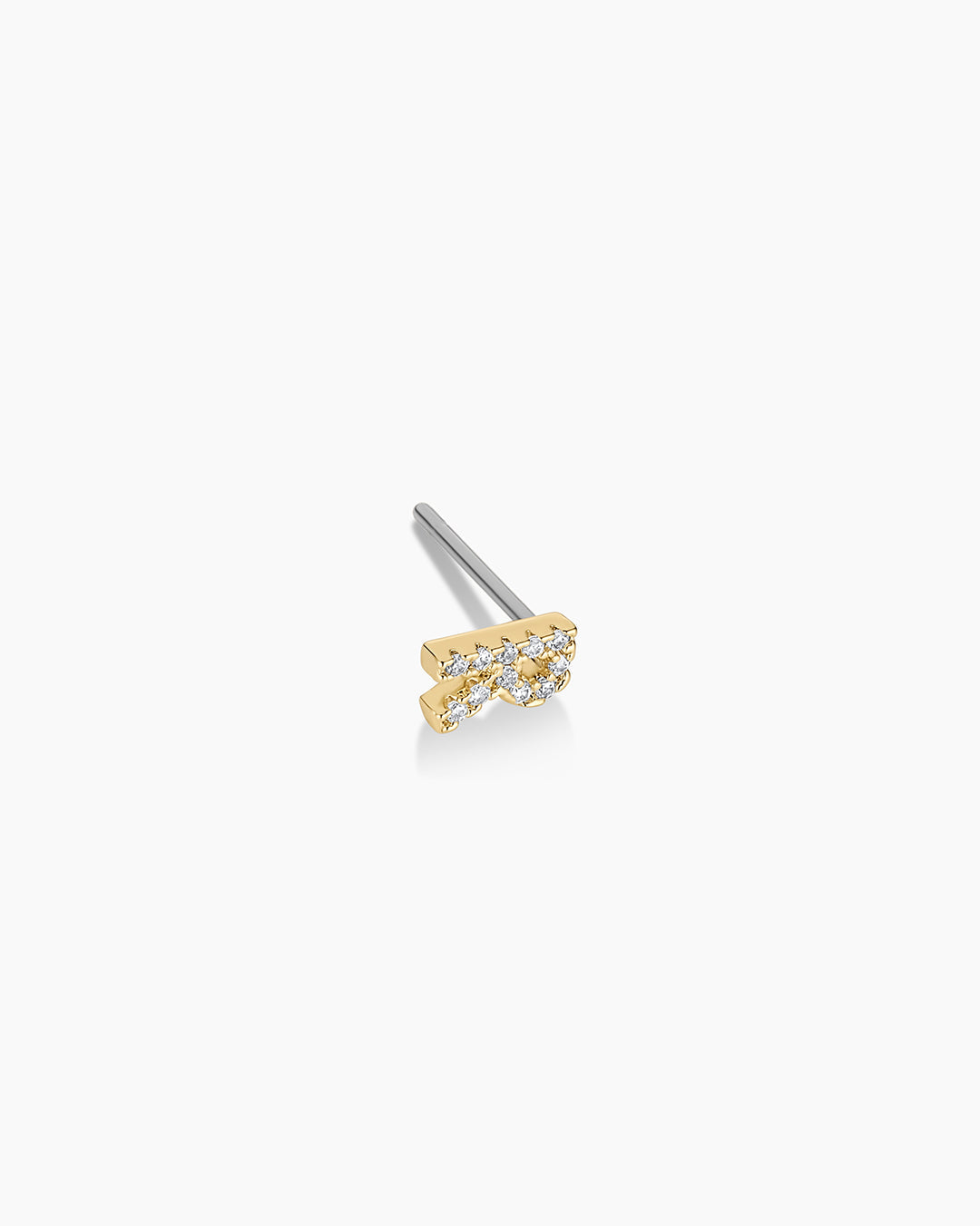 Wilder Shimmer Alphabet Single Stud