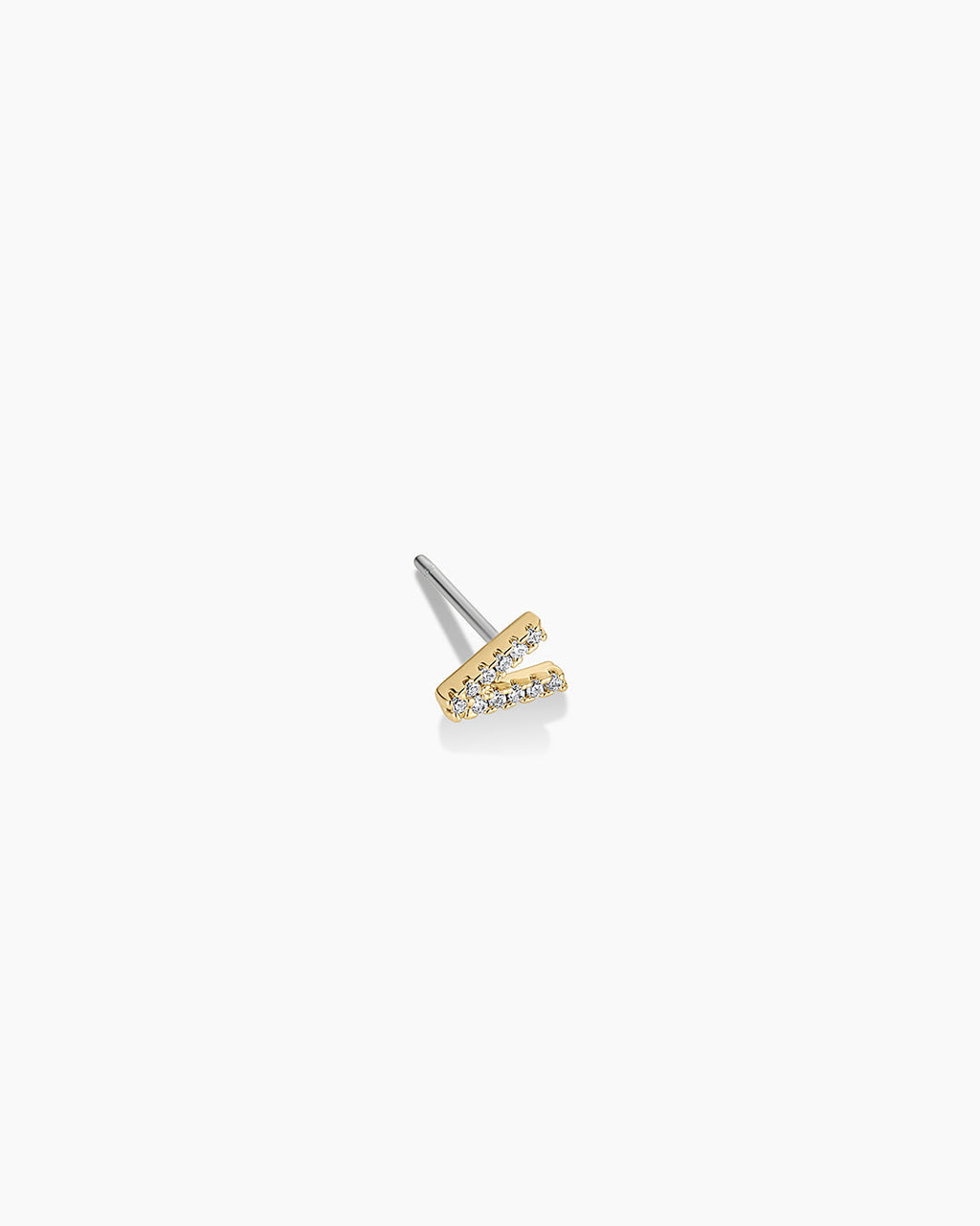 Wilder Shimmer Alphabet Single Stud