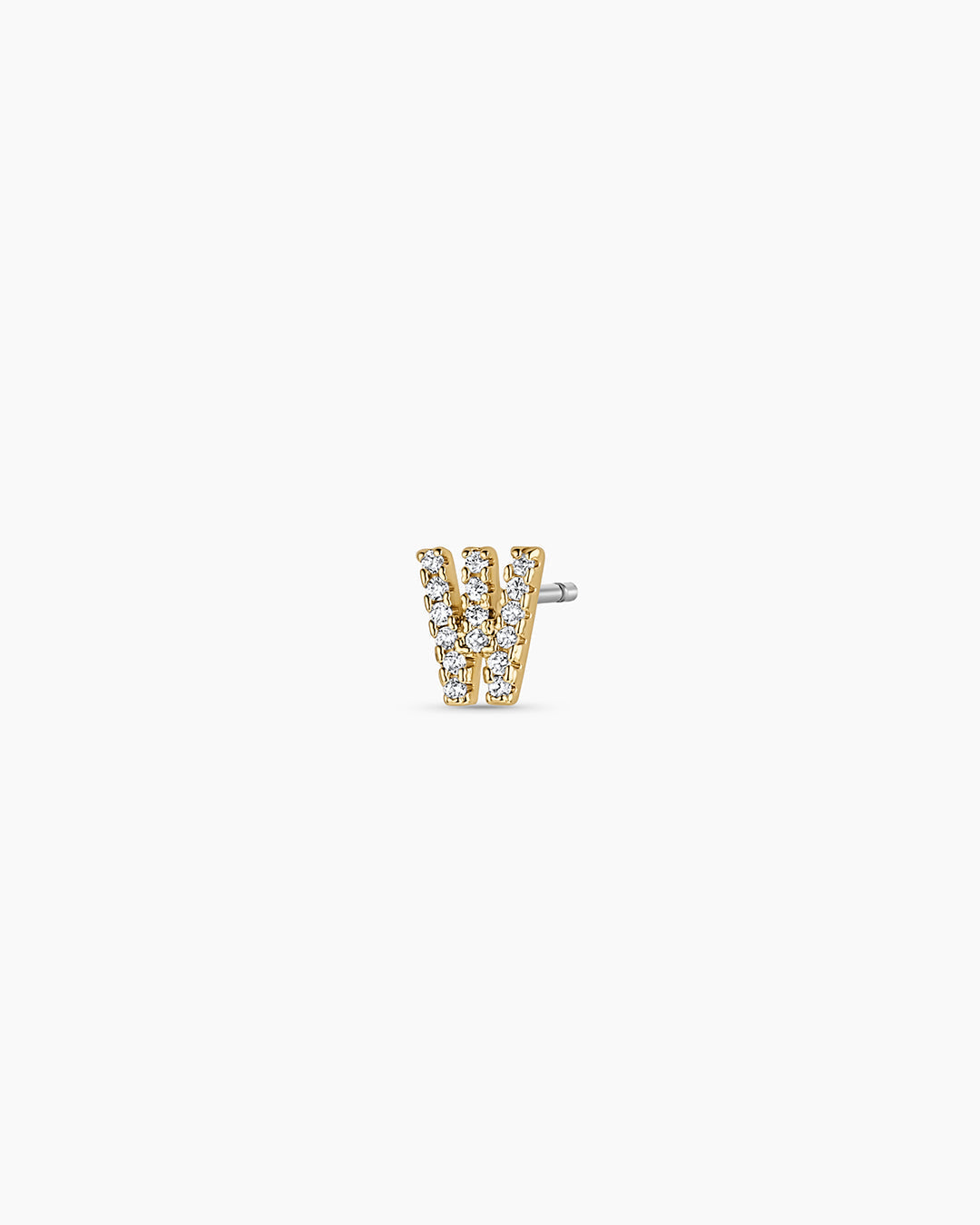 Wilder Shimmer Alphabet Single Stud