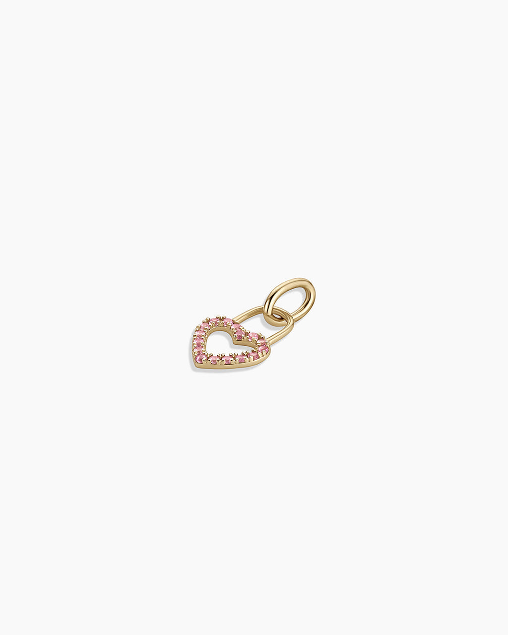 BCRF Pink Sapphire Heart Padlock Charm