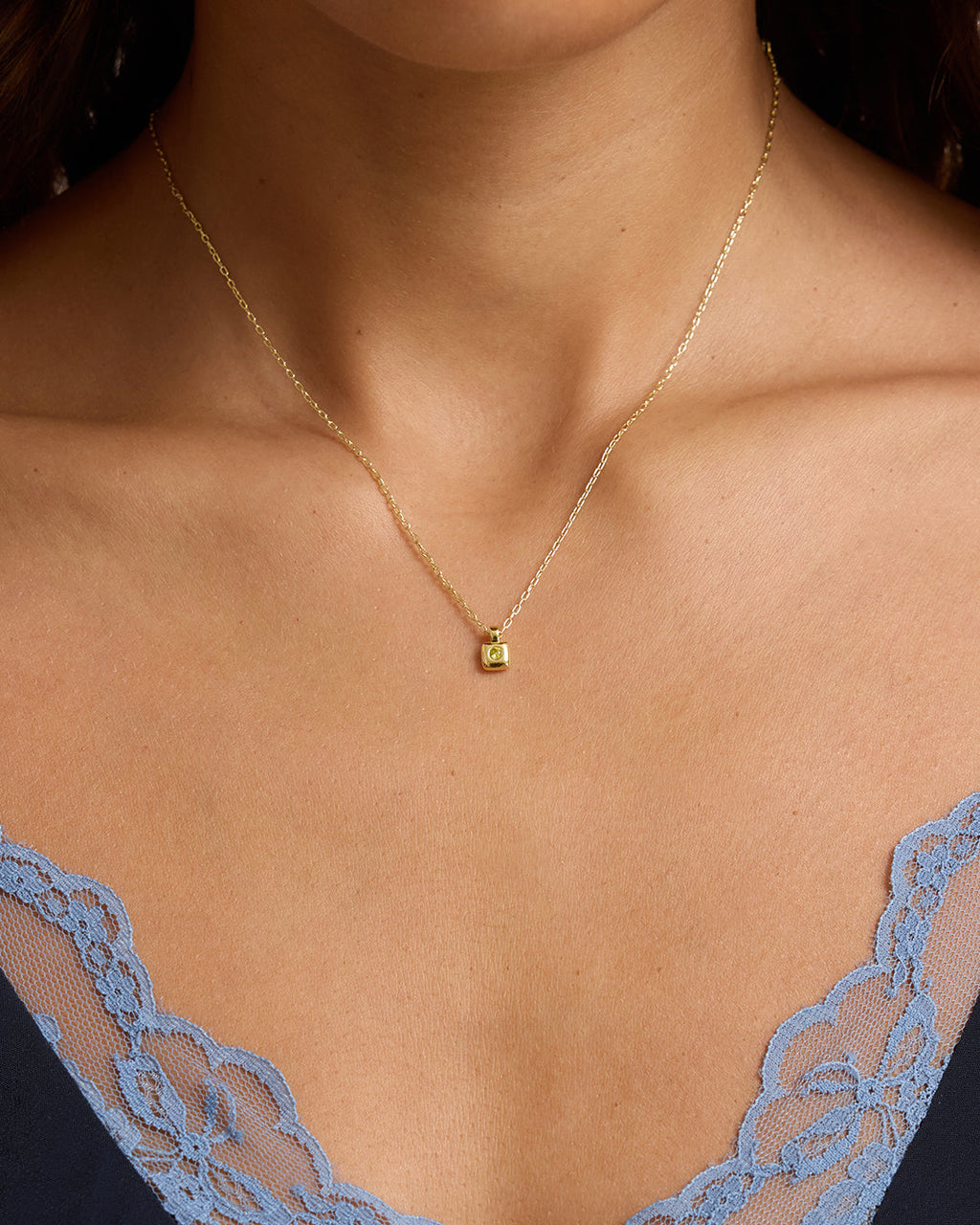 Petite Puff Birthstone Necklace