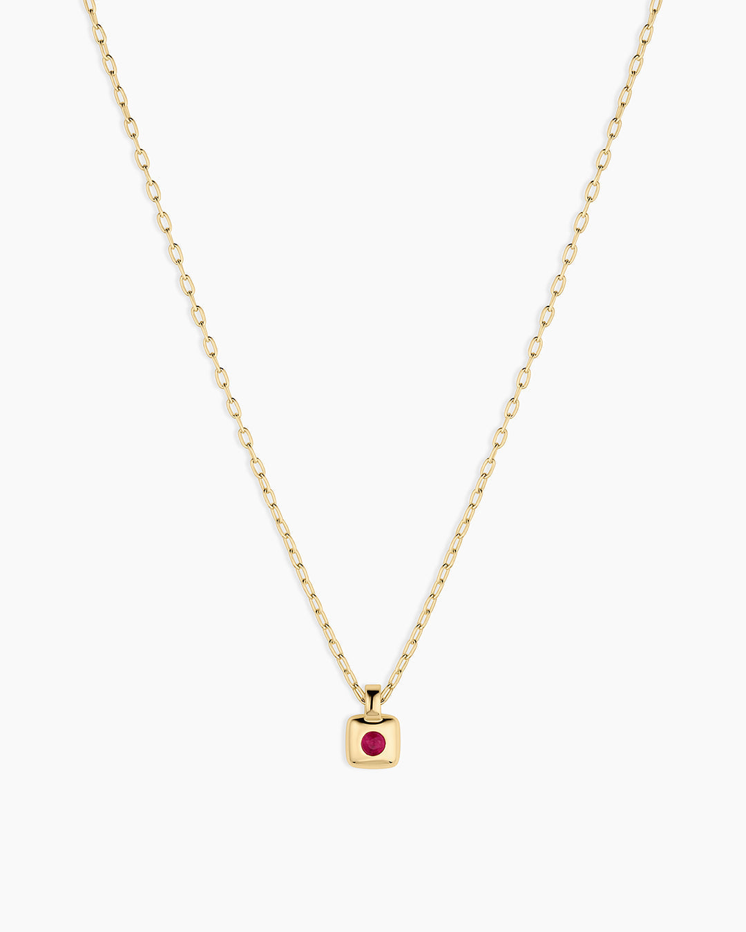 Petite Puff Birthstone Necklace