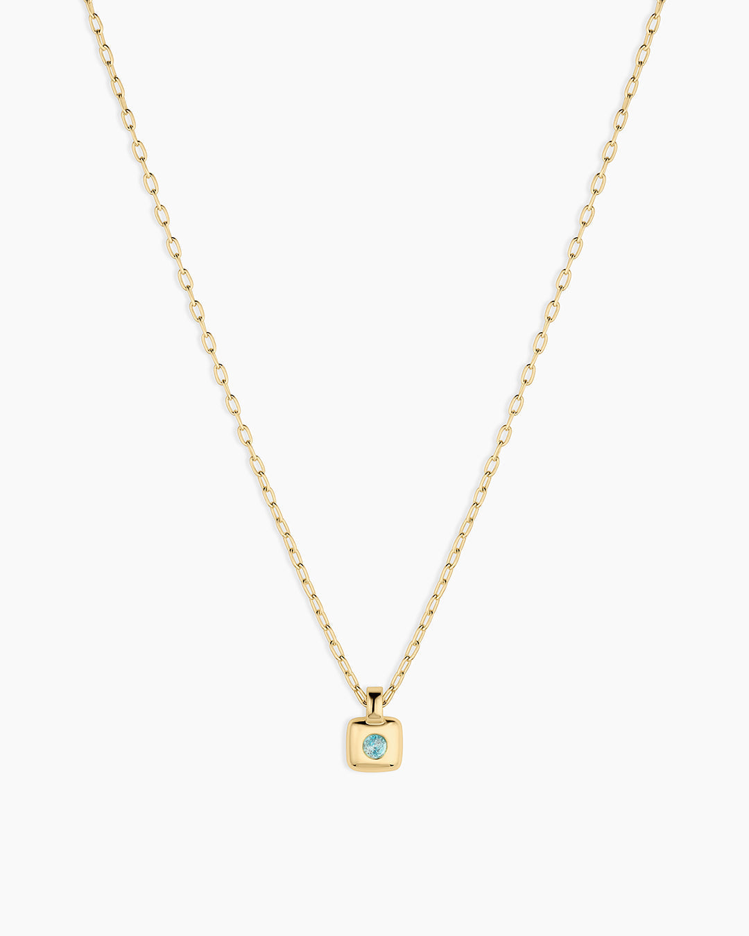 Petite Puff Birthstone Necklace