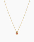 Petite Puff Birthstone Necklace