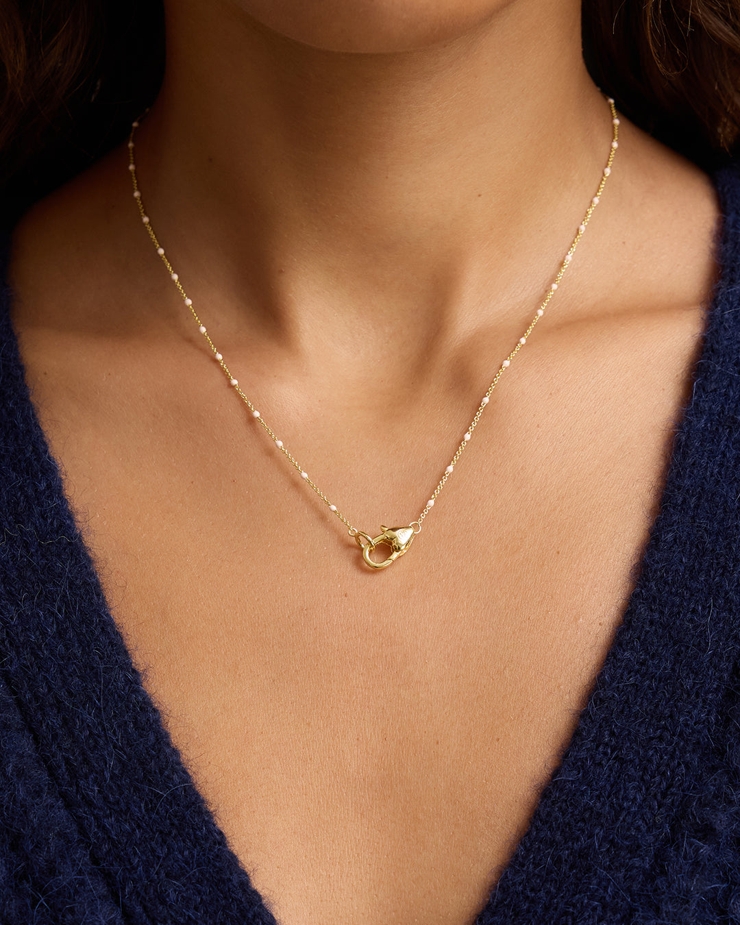 BCRF Heart Clasp Necklace