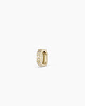 14K Diamond Checkered Mini Single Huggie