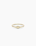 14K Diamond Love Signet Ring