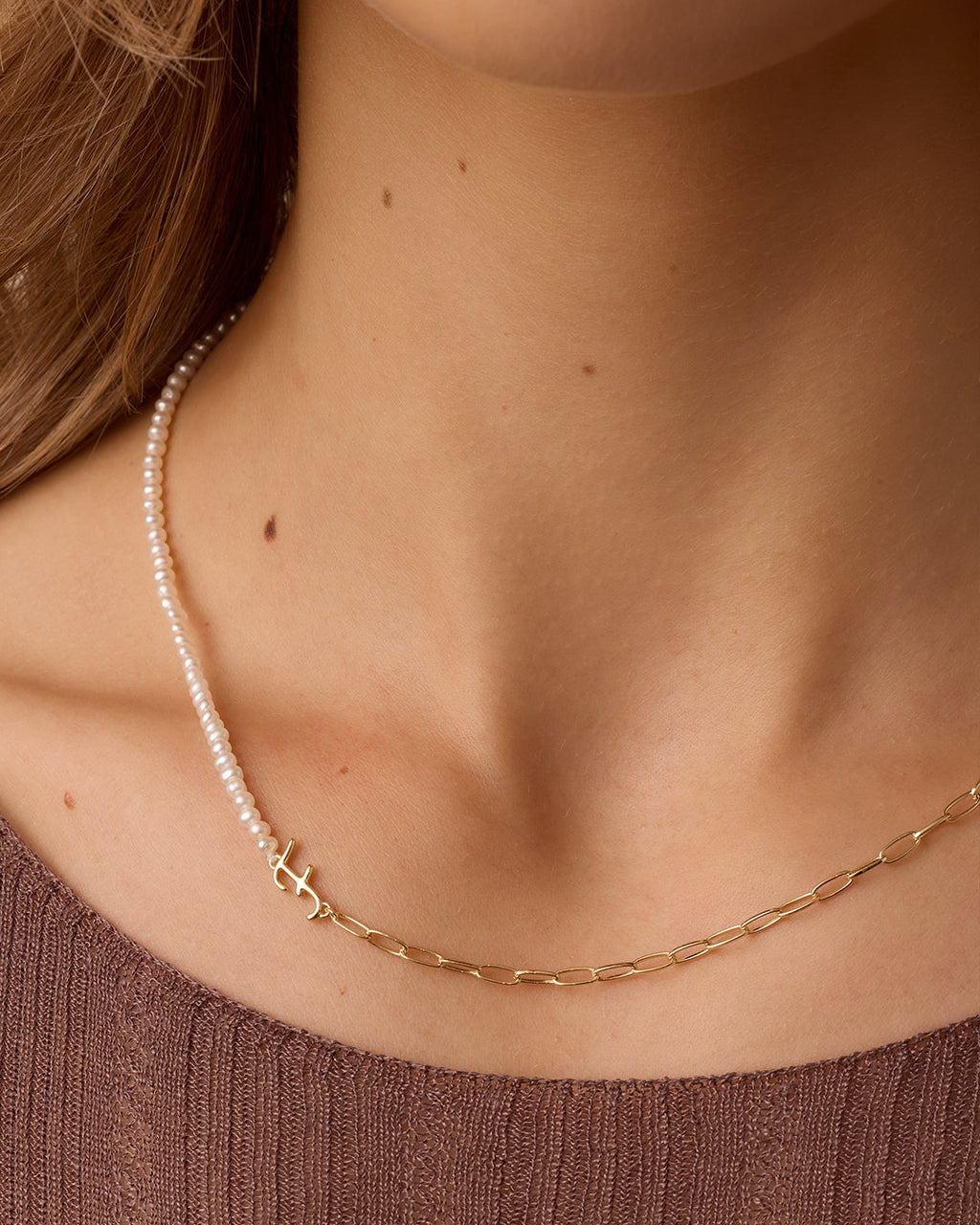 Lou Pearl Alphabet Necklace