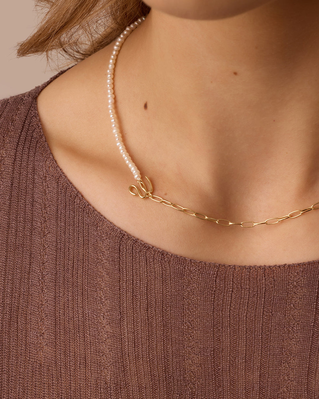 Lou Pearl Alphabet Necklace