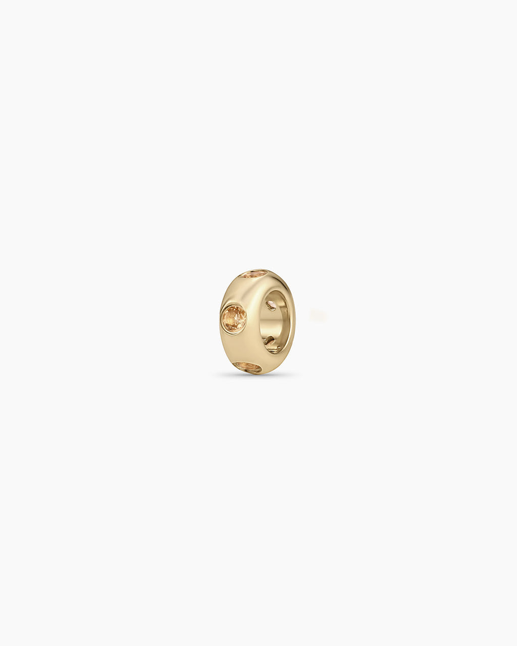 14K Gold Birthstone Halo Charm