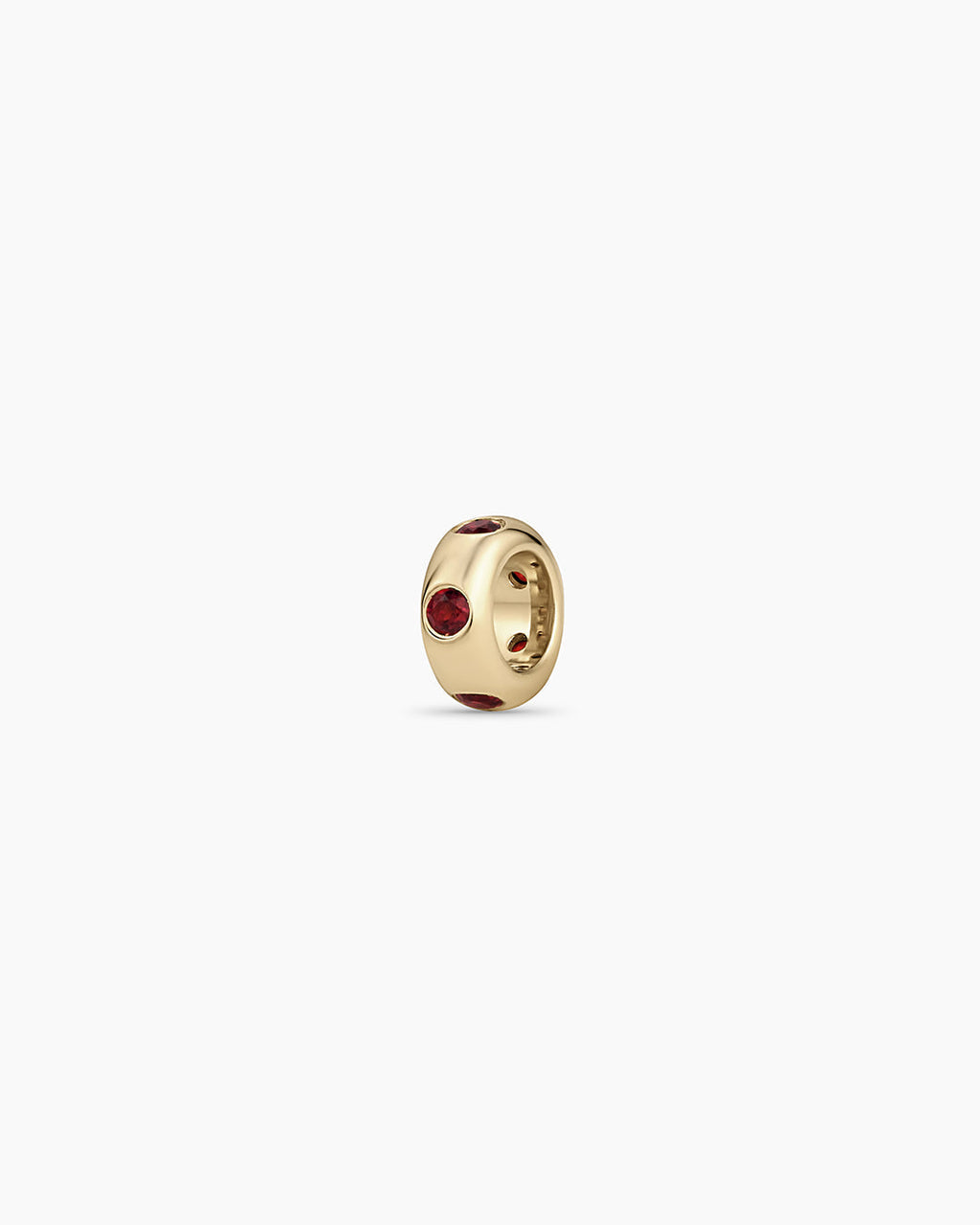 14K Gold Birthstone Halo Charm