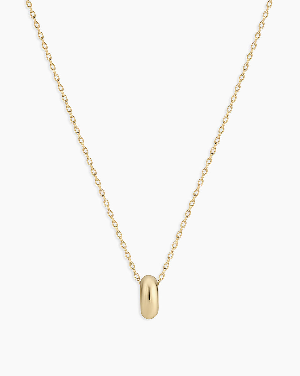 14K Gold Lou Halo Charm Necklace