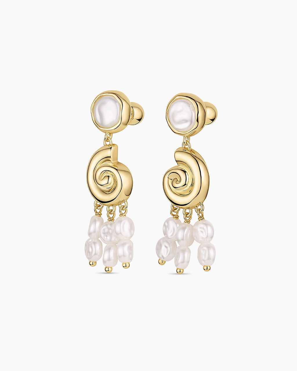Reese Pearl Nautilus Earrings